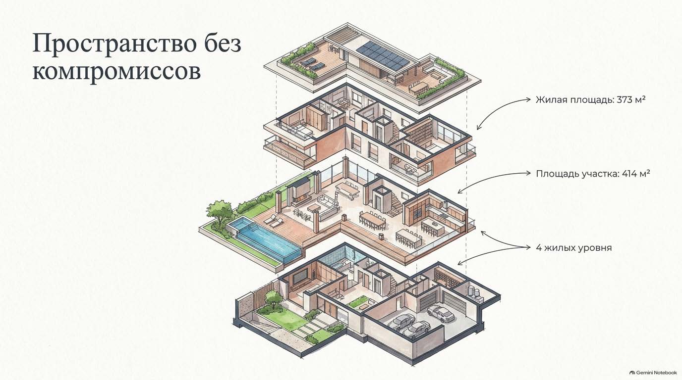 4 жилых уровня
