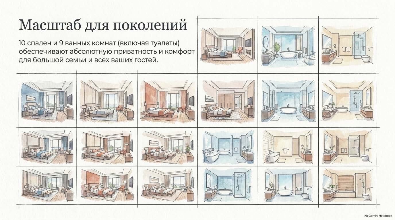 10 спален