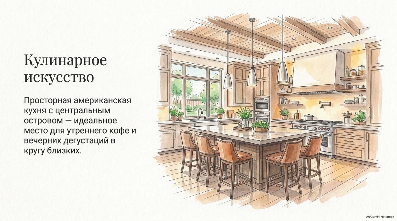 Американская кухня с островом